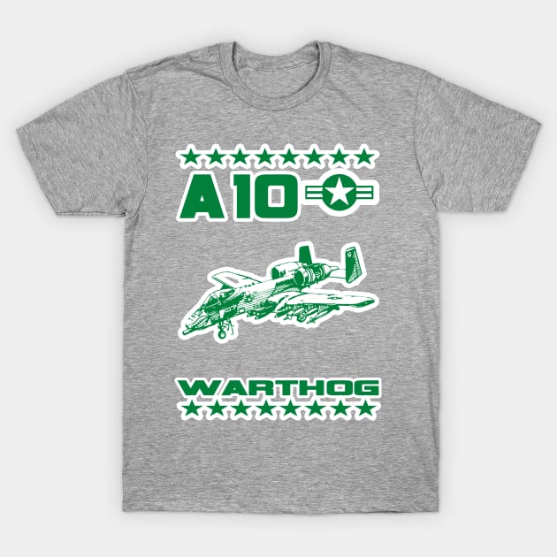 A10 Warthog - Green T-Shirt by Marko700m